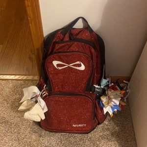 nfinity red sparkly backpack!!